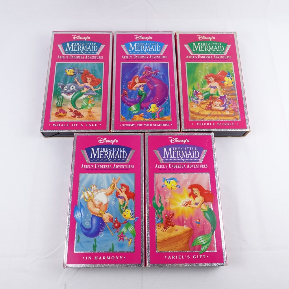 The Little Mermaid: Ariel's Undersea Adventures All Volumes 1-5 VHS Series Lot